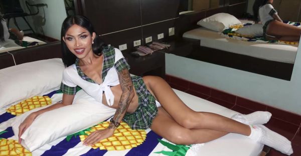 Thai college babe in a miniskirt gets an oily rubdown before giving an unforgettable BJ - alphaporno.com - Thailand on poweredporn.com
