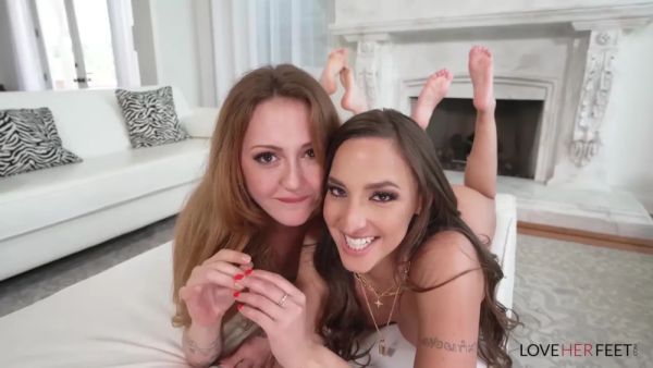 Amirah Adara And Kendra Cole In Sexy Feet Licking With Inked - videomanysex.com on poweredporn.com