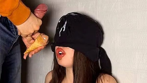 ICE CREAM GAME: Step Sis Gets a Huge Facial Cream Pie During Taste Test - xxxfiles.com on poweredporn.com