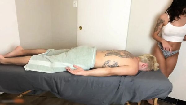 Naughty MILF Massage Therapist Rides a Huge Cock until He Cums Deep inside Her - Amateur Couple - xxxfiles.com on poweredporn.com