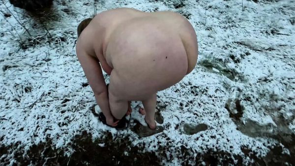 Naked Busty Girl in the Snow – Public Nudity and Humiliation - veryfreeporn.com on poweredporn.com