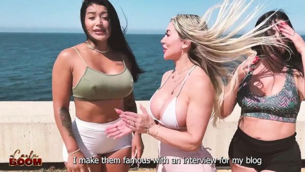 Big Tits Latina Blonde Fucks Stranger's Huge Cock - Rough Threesome With Spanish Women - veryfreeporn.com - Spain on poweredporn.com