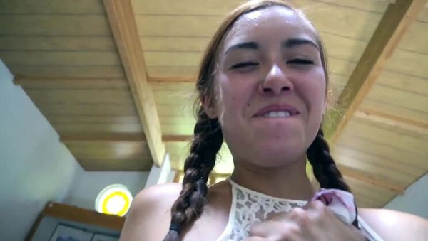 Naughty babysitter BrandiBraids gets caught and takes a huge cumshot - veryfreeporn.com - Britain on poweredporn.com
