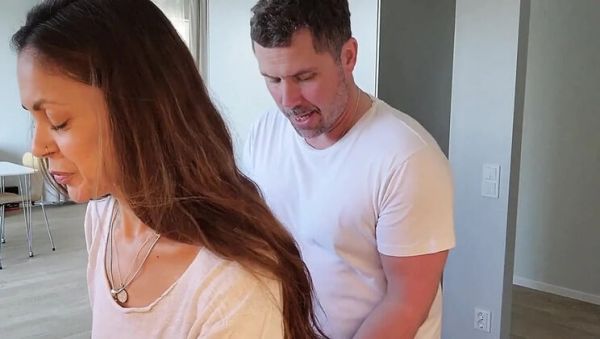 Angelina’s Kitchen Creampie – Big Natural Tits Bouncing While She Helps Out - veryfreeporn.com - Britain on poweredporn.com