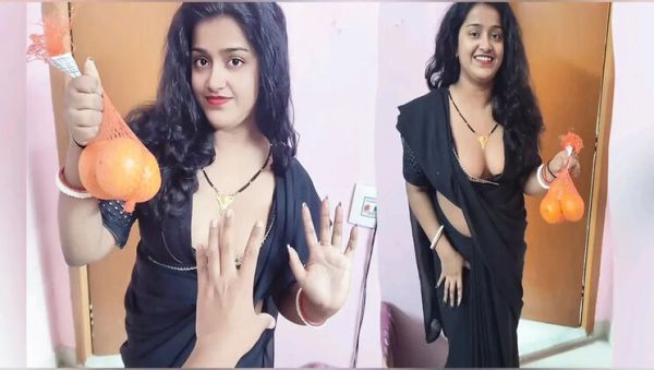 Hot Desi Bhabhi Shraddha Pandey Brings Apples For Her Devar - veryfreeporn.com - India on poweredporn.com