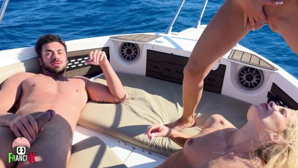 Blonde Sirens Shalina Devine and Candee Licious Get Double Fucked Hard on a Yacht - veryfreeporn.com - Britain on poweredporn.com