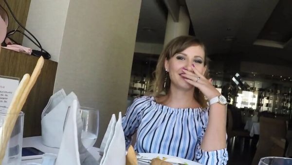 Bold Amateur Chick Gives Footjob Under Restaurant Table - veryfreeporn.com - Britain on poweredporn.com