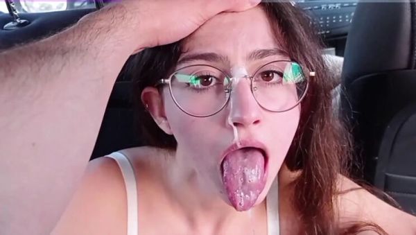 Shanaxnow and Alfxnow Best Blowjob Compilation - Amateur Brunette Teen with Glasses Takes Dick Deep, Swallows Cum - veryfreeporn.com - Spain on poweredporn.com