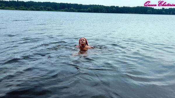 Russian Goddess QueenEkatirin Fucks Hard by the River - porntry.com - Russia on poweredporn.com